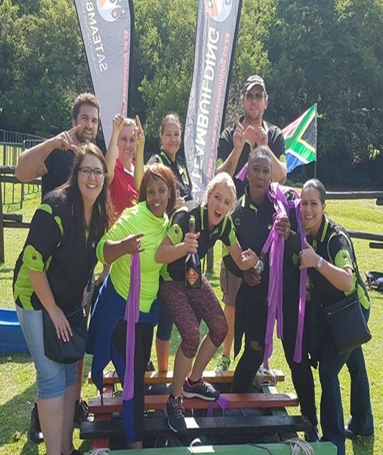 raft building team building event